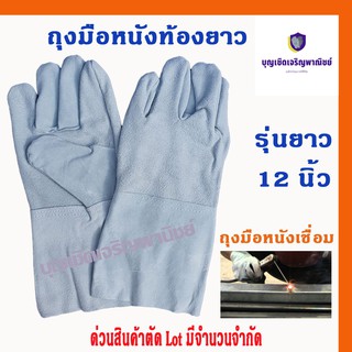 ภาพหน้าปกสินค้าถุงมือหนังท้อง รุ่นความยาว 12\" *ฝ่ามือไร้รอยต่อ*(แพ็ค 1 คู่) C01201 ถุงมือเชื่อม ถุงมือนิรภัย ถุงมือเชื่อมเหล็ก ถุงมื... ที่เกี่ยวข้อง