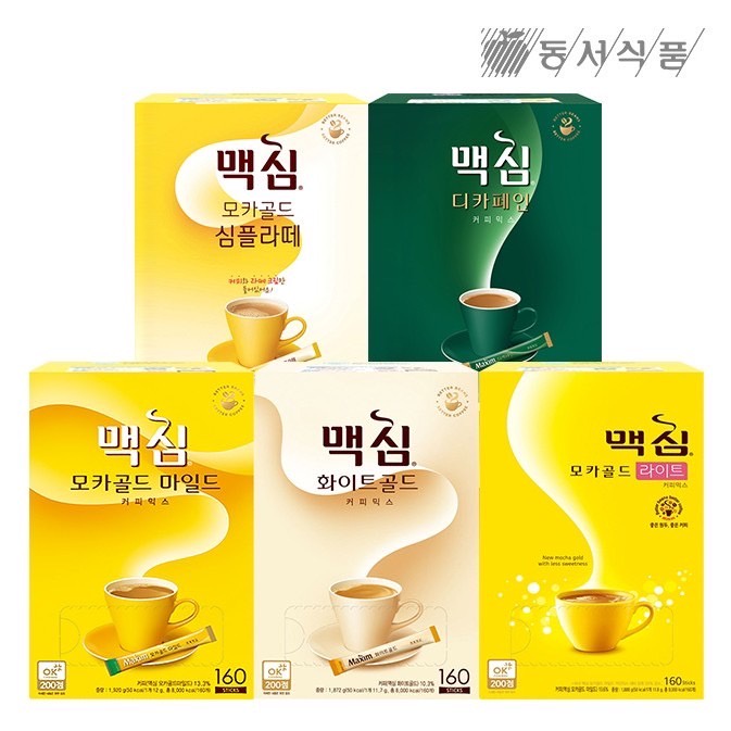 กาแฟเกาหลี-maxim-mocha-gold-mild-white-gold-decafein-gold-light-simple-latte-original-แบ่งขายno-box1000