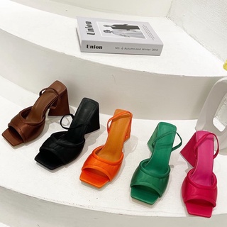 ภาพหน้าปกสินค้าManxixi รองเท้าส้นสูง หนัง 4.13 นิ้ว หลากสี แฟชั่นสําหรับผู้หญิง (ไซซ์ 35-41) ที่เกี่ยวข้อง