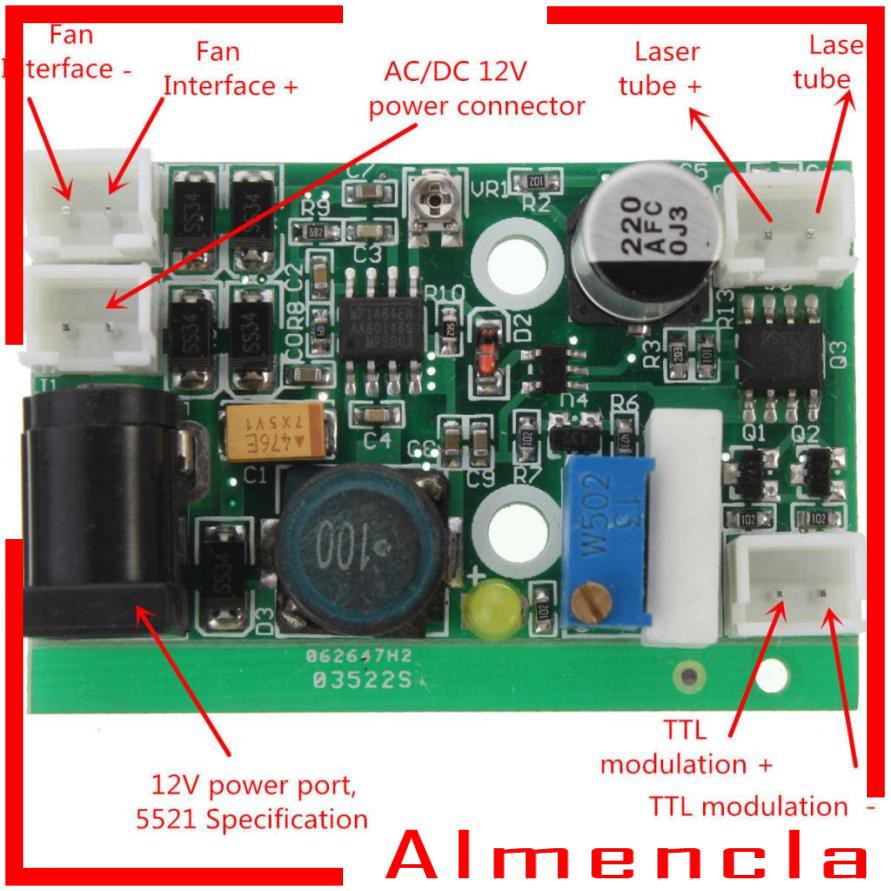 almencla-แผงวงจรเลเซอร์ไดโอด-ld-driver