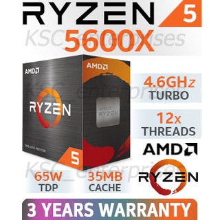 ภาพหน้าปกสินค้าCPU AMD Ryzen 5 5600X Processor with Cooler (32MB Cache, Up to 4.60 GHz) # RYZEN5 5600X ที่เกี่ยวข้อง