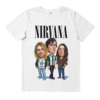 เสื้อยืดโอเวอร์ไซส์Nirvana - สีขาว | เสื้อยืด พิมพ์ลายวงดนตรี | เพลงเมอร์ช | Unisex | เสื้อยืด พิมพ์ลายดนตรี | กรันจ์ร็อ