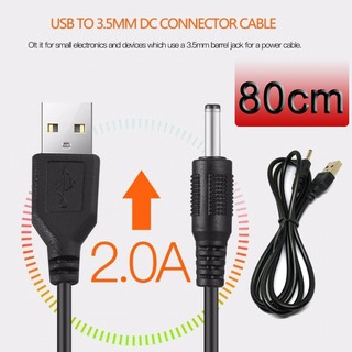 สาย USB 2.0 A Male To 3.5x1.35mm (80cm) 3.5mm Plug Barrel Jack 5V DC Power Supply Cord high quality Adapter  Cable 3.5*1