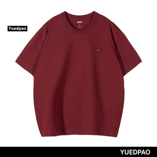 ภาพหน้าปกสินค้าYuedpao ยอดขาย No.1 รับประกันไม่ย้วย 2 ปี sweater  เสื้อยืดเปล่า เสื้อยืดสีพื้น เสื้อยืดsweater แขนสั้น_Logo Purple Red ที่เกี่ยวข้อง