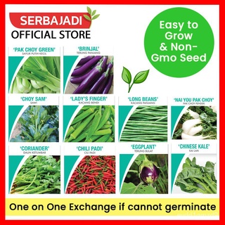 SERBAJADI【1on1 exchange available】Biji Benih Sayur-Sayuran / Seeds for vegetables / Non-Gmo Seed / Easy to Grow花园/玫瑰/通心菜