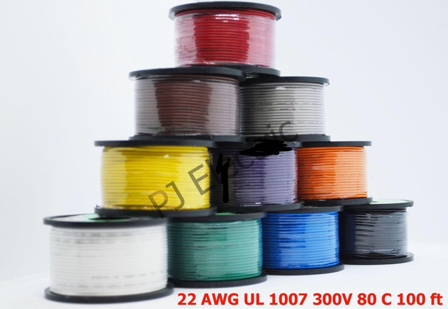 สายไฟเบอร์22awg-กรุณาระบุสีที่ต้องการ-ใช้เดินต่อสายไฟอุปกรณ์อิเ