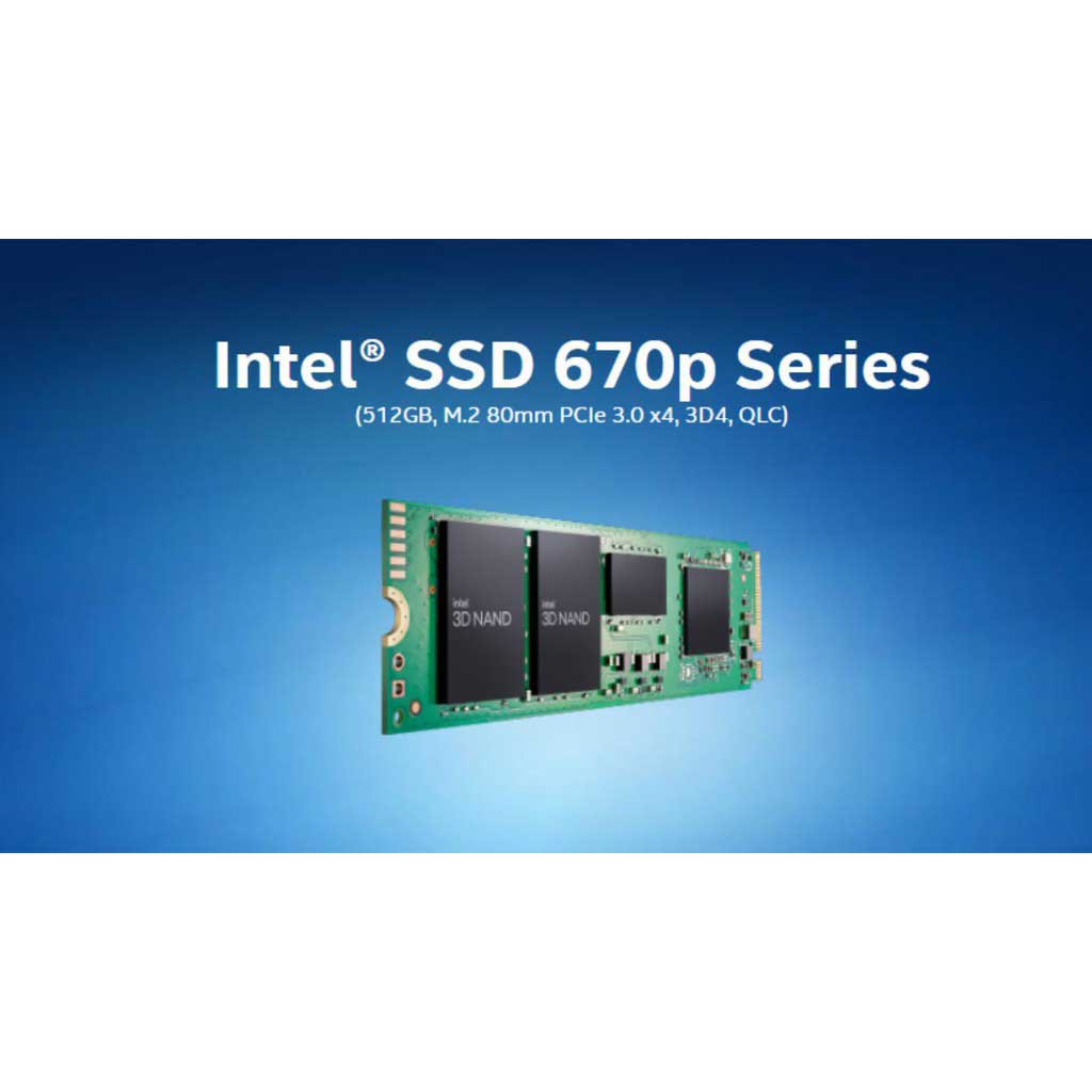 Intel 670pシリーズM.2 2280 512GB PCIe NVME 3.0 x 4 QLC内蔵SSD