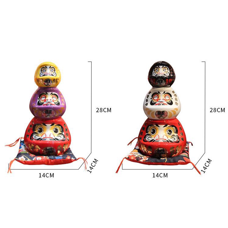 ดารุมะ-daruma-ญี่ปุ่น-ตุ๊กตามงคล-มั่งคั่งร่ำรวย-ขอพรให้สมหวัง-ขนาด-14-14-28-cm