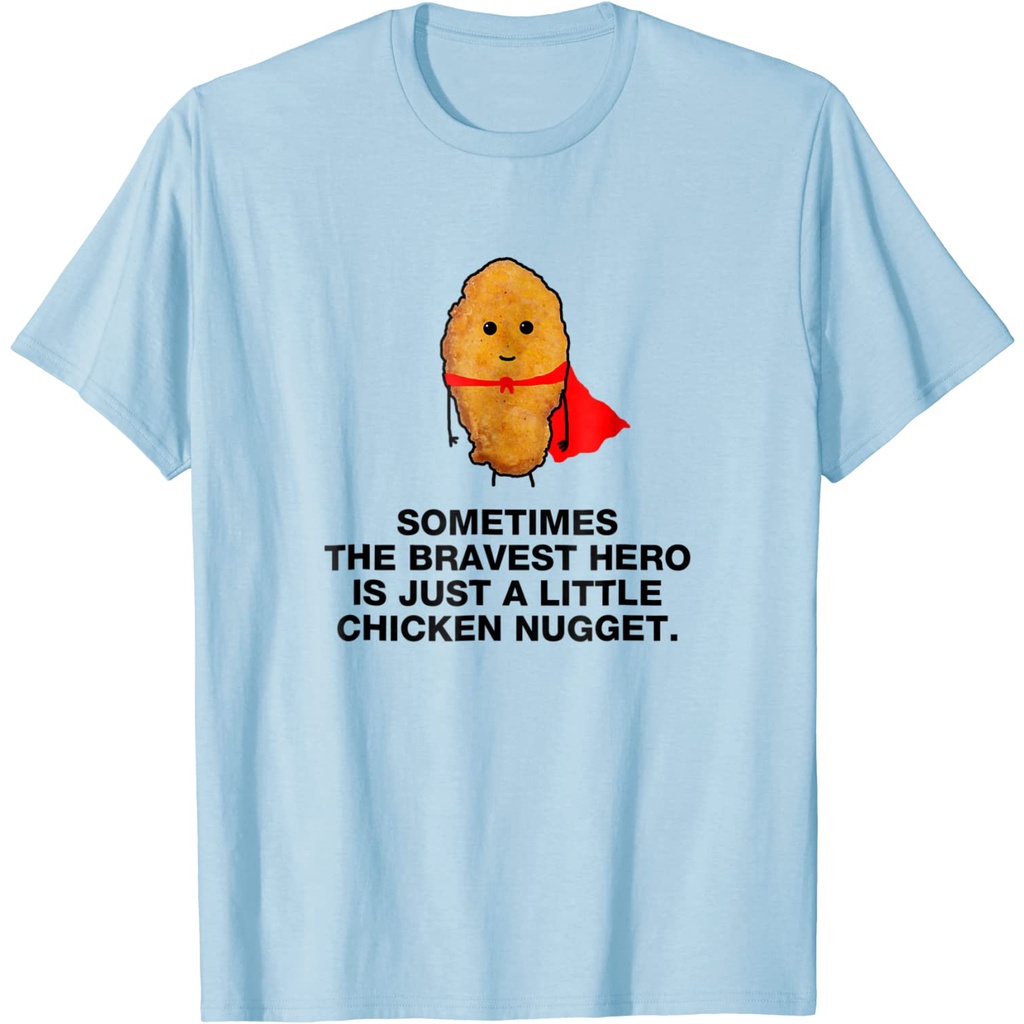 ผู้ชาย-funny-superhero-chicken-nugget-t-shirt-chicken-nuggets-shirt-discount-เสื้อยืดคอกลม