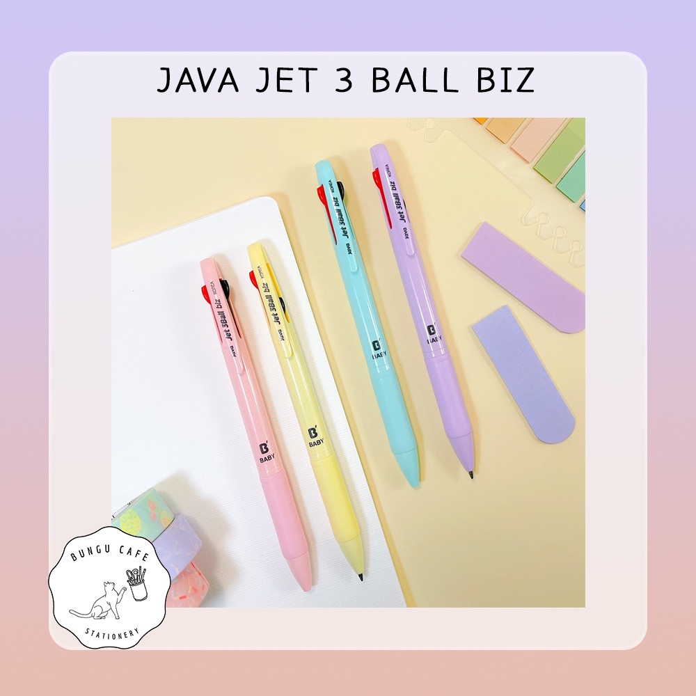 java-jet-3-ball-biz-ball-point-pen-3c-0-5mm-ปากกาลูกลื่น-3-ระบบ-สีพาสเทล-สุดละมุน-ขนาด-0-5-มม