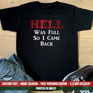 เสื้อยืด พิมพ์ลาย Hell Was Full Horror Boyfriend สุดฮา เหมาะกับของขวัญวันฮาโลวีน สําหรับผู้หญิง