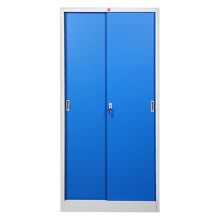 File cabinet HIGH STEEL CABINET LUCKY WORLD KSS-914 BLUE Office furniture Home &amp; Furniture ตู้เอกสาร ตู้เหล็กสูงบานเลื่อ