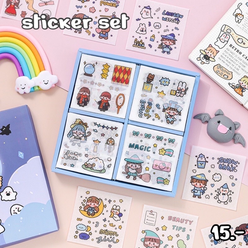 สติ๊กเกอร์ไดคัท-sticker-set-สติ๊กเกอร์ตกแต่งของใช้-สติ๊กเกอร์เกาหลีกันน้ำ