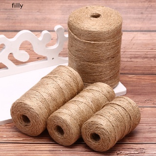 [FILLY] Natural Hemp Linen Cord Twisted Burlap Jute Twine Rope String DIY Craft Decor DFG