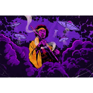 โปสเตอร์Jimi Hendrix โปสเตอร์จิมิ เฮนดริกซ์ โปสเตอร์ วอลเปเปอร์ ตกแต่งผนัง Poster โปสเตอร์วินเทจ โปสเตอร์วงดนตรี