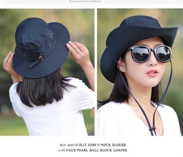 ภาพสินค้าหมวกบังแดดหมวกดวงอาทิตย์กลางแจ้งหมวกหญิงฤดูร้อนเกาหลีหมวกฤดูร้อนพับหมวกชาวประมงปีนเขา จากร้าน lilyshop8909 บน Shopee ภาพที่ 3