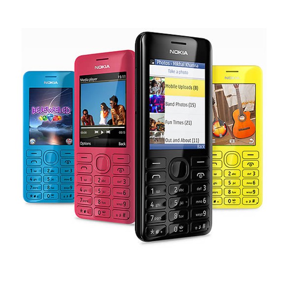 โทรศัพท์มือถือnokia-206-dual-sim-classic-mobile-phone-full-set