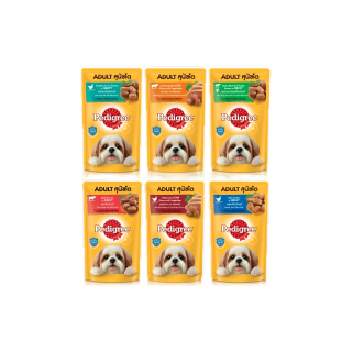 [ส่งฟรี ขายดี] อาหารเปียกสุนัข PEDIGREE 130 กรัม ในซองบรรจุภัณฑ์ (24 ซอง)