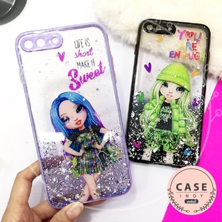 เคส Vivo Y21(2021) Y30/Y50 เคสมือถือ TPU ขอบสีกันกล้อง กากเพชรกริตเตอร์ เคสไล่สีลายการ์ตูน