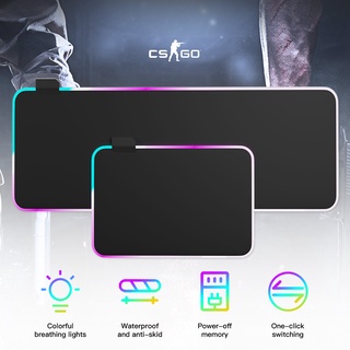 Niye แผ่นรองเมาส์มีไฟ แบบยาว RGB 7 สี แผ่นรองเมาส์เกมมิ่ง แผ่นรองเมาส์ 80x30 Gaming Mouse pad