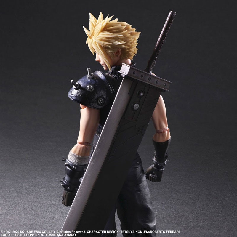 pre-order-จอง-final-fantasy-vii-remake-play-arts-kai-cloud-strife-version-2-โมเดล-ของแท้-ล๊อต-jp