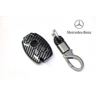 เคสเคฟล่ากุญแจรีโมทรถยนต์ เคสกุญแจ  เคสคาร์บอนเคฟล่ากุญแจ Mercedes-Benz (ดำเงา)