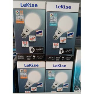 Lekise หลอดไฟเซ็นเซอร์แสงอาทิตย์ LED 10 W แสงขาว แสงวอร์ม