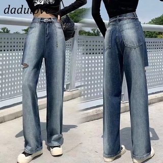 DaDulove💕 New Retro Ins Street Ripped Jeans Loose High Waist Gradient Wide Leg Pants Fashion Womens Clothing