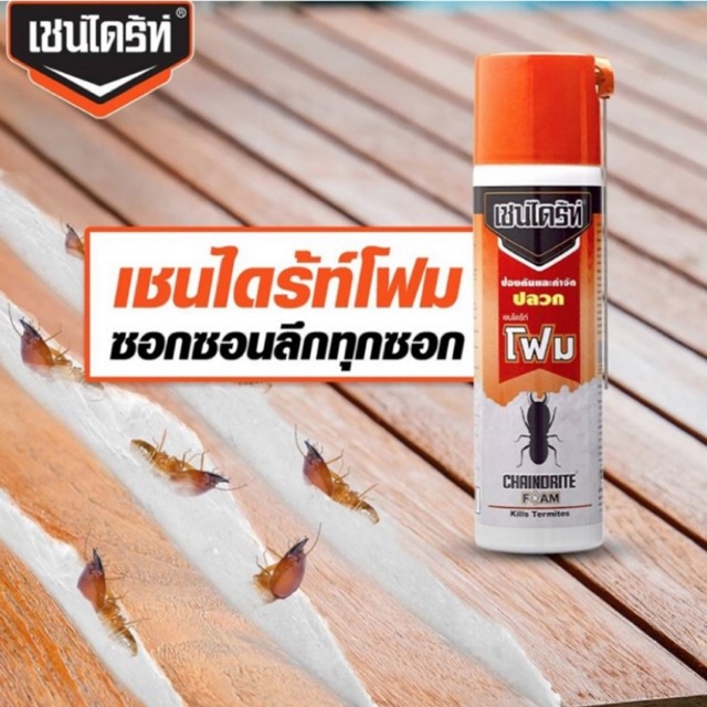 แพ็ค-2-ขวด-เชนไดร้ท์-สีส้ม-โฟมกำจัดปลวก-250-กรัม