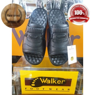 Walker รองเท้าแตะหนังแท้ รองเท้าสุขภาพ รุ่น M1320 (สีดำ) ไซส์ 39-45