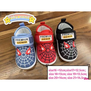 Baby-nong รองเท้าผ้าใบสไปเดอร์แมน  รองเท้าเด็ก รองเท้าสำหรับเด็กหัดเดิน Spiderman Shoes 3สี6ไซด์ สำหรับเด็ก06-3ปี