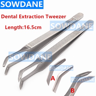 2 pcs Dental Extraction Tweezer Pointed End Root Splinter Forcep Round Tip Root Tip Pick Tweezers Dental Orthodontic Ins