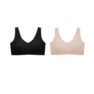 โปรโมชั่น : SABINA BRALESS เสื้อชั้นใน Set 2 ชิ้น Seamless ไม่มีโครง รุ่น Soft Collection รหัส SBXK108BKSBXK108CL สีดำเนื้ออ่อน