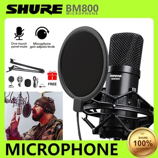 สินค้า SHURE BM800 Pro ไมโครโฟนคอนเดนเซอร์ ไมโครโฟนคอนเดนเซอร์ พร้อมที่ยึดไมโครโฟนและชุดอุปกรณ์เสริม USB Proคอนเดนเซอร์ไมโครโฟน