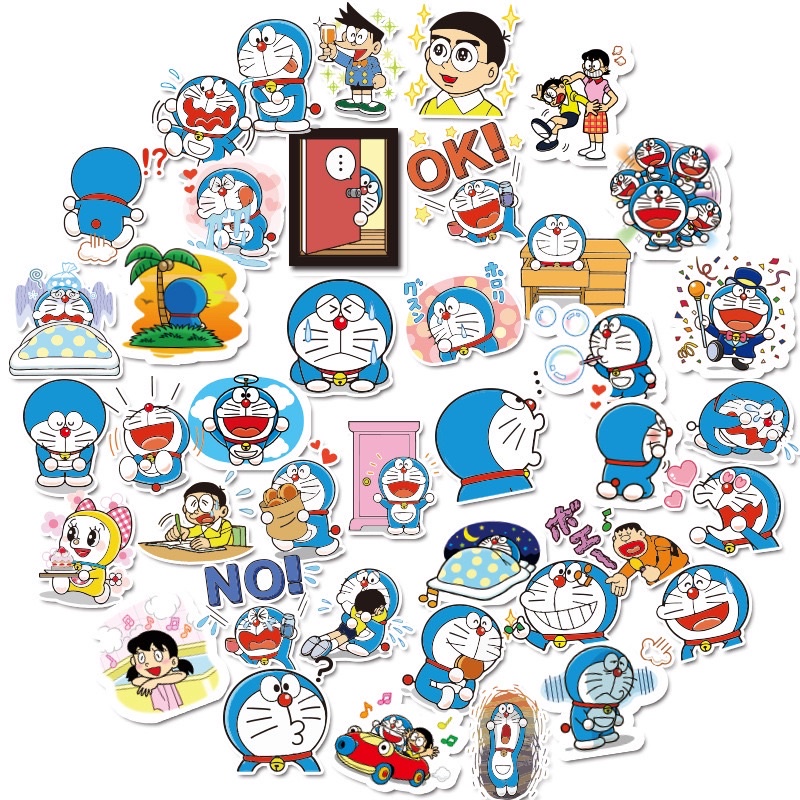 สติ๊กเกอร์-doraemon-28-โดราเอมอน-40-ชิ้น-โดเรม่อน-โดเรมอน-โดเรมี-โนบิตะ-ชิสุกะ-ฟูจิโอะ-แมว-ชิซุกะ