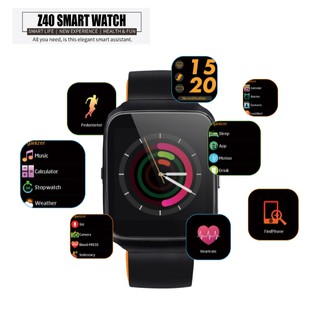 SALEup Z40 Blood Pressure Heart  Smart Watch นาฬิกาอัจฉริยะ วัดการเต้นของหัวใจ ดีไซน์สุดหรู หน้าจอทัชสกรีน