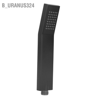 B_uranus324 Flat Handheld Shower Head High Pressure Matt Black G1/2 Sprayer for Bathroom