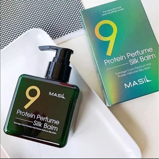 Masil 9 Protein perfume silk balm 180ml. มาส์กบาล์มบํารุงผม