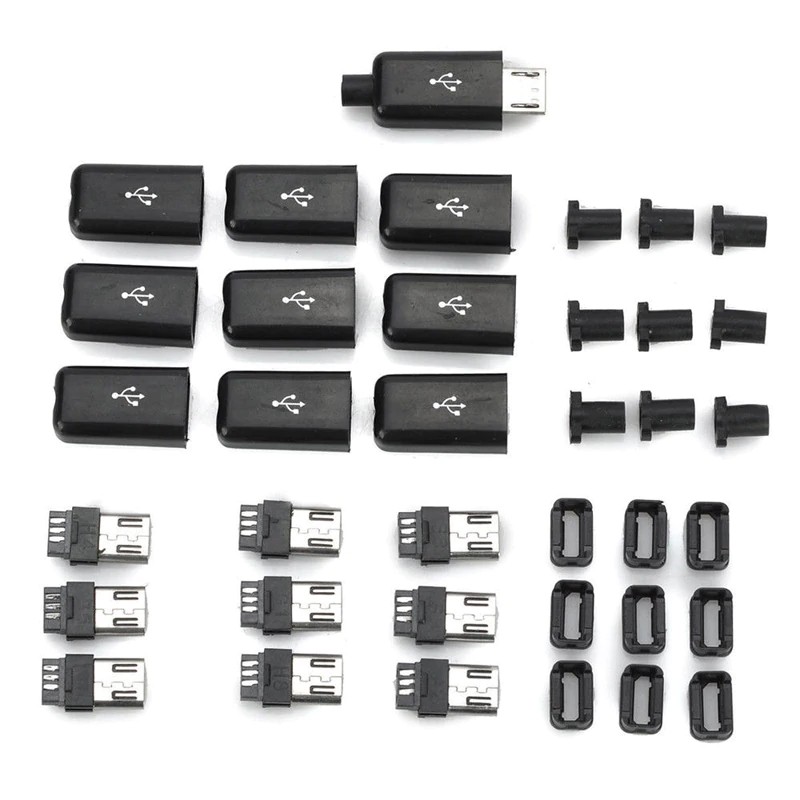 ภาพสินค้า10 ชิ้น ไมโคร USB 5 พิน ตัวผู้ ปลั๊ก เชื่อมต่อ เชื่อม สายข้อมูล อินเทอร์เฟซ DIY สายเคเบิลข้อมูล อุปกรณ์เสริม จากร้าน boputh.th บน Shopee ภาพที่ 4