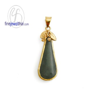 Finejewelthai จี้-หยก-เงินแท้-จี้พลอย-พลอยประจำเดือนเกิด-Jade-Pendant-Silver - P3055jd-pg