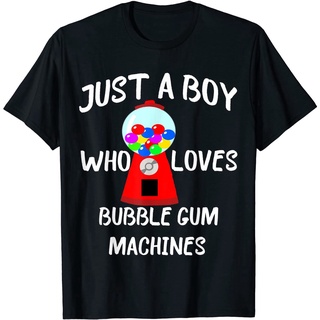 【🔥🔥】100%cotton เสื้อยืดผู้ชาย Just A Boy Who Loves Bubble Gum Machines Gumball T-Shirt men เสื้อ ยืด ผู้ชาย คอกลม โอเว