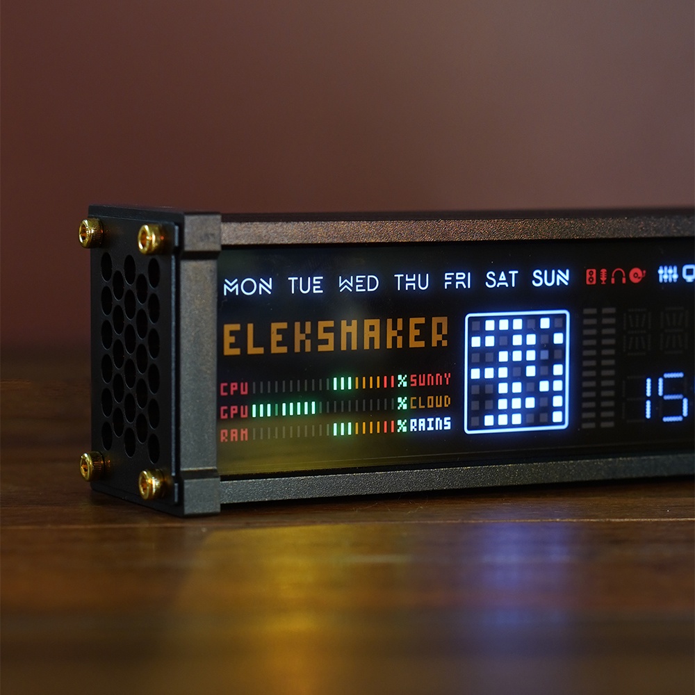 eleksmakerนาฬิกาดิจิตอล-หน้าจอ-lcd-แสดงเวลา-อุณหภูมิ-ความชื้น-ในหน้าเดียว-สั่งการแสดงผลหน้าจอด้วยระบบเสียง-และมีระบบพยาก