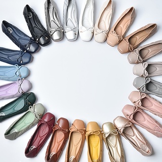 สินค้าพร้อมส่ง🔥 'Ballet' Ordinaryshoe รองเท้าคัทชู หนังนิ่ม หัวตัด มีสีให้เลือกเยอะมาก (แนะนำ+1ไซส์จากตาราง)