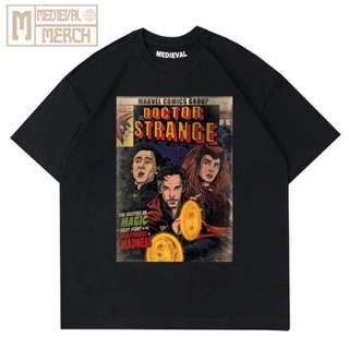 เสื้อยืด พิมพ์ลายการ์ตูน DOCTOR STRANGE DR SPIDERMAN MARVEL COMIC - VINTAGE OVERSIZE สีดํา สําหรับผู้ชาย และผู้หญิง 24S