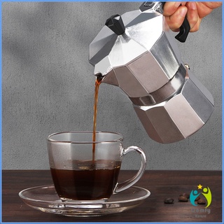 Comfy หม้อต้มกาแฟแบบแรงดัน หม้ออลูมิเนียมเอสเพรสโซ่ กาต้มกาแฟสด Aluminum espresso pot