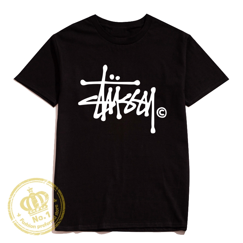 เสื้อยืดอินเทรนด์ผู้ชายอินเทรนด์ผู้หญิงstussy-เสื้อยืดลําลองสําหรับ-unisex-คอก-ลมแขนสั้นขนาดพลัสs-3xl