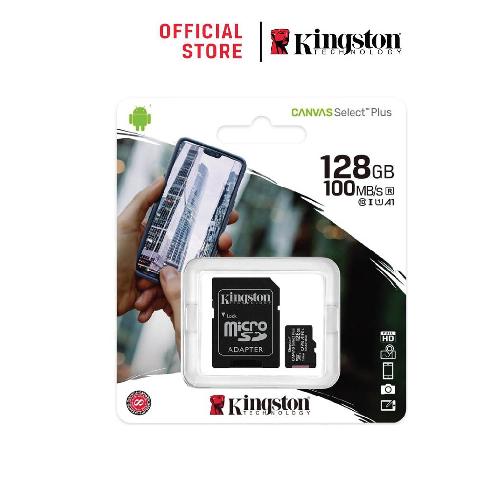ภาพสินค้าKingston รุ่น Canvas Select Plus Class 10 ความเร็ว 100 MB/s (Read) แบบ MicroSDHC Card + SD Adapter จากร้าน kingston_online บน Shopee ภาพที่ 2