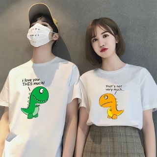 SUNNY FASHION Premium cotton couple tshirt couple t shirt Korean Fashions Couple good quality tshirt