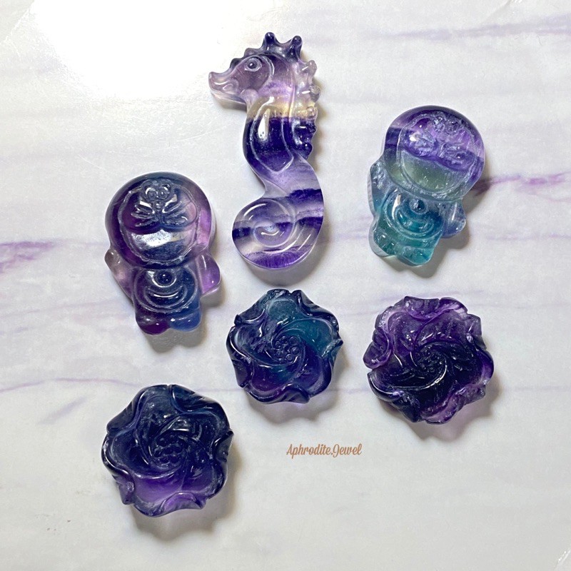 หินแท้-ฟลูออไรท์-หินสะสม-fluorite-แกะสลัก