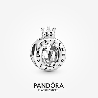 Pandora มงกุฎ สีเงิน ประดับชิมเมอร์ใส ของขวัญวันหยุด สําหรับผู้หญิง p804